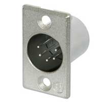 Neutrik NC5MP 5-Pole XLR Male Receptacle Nickel/Silver