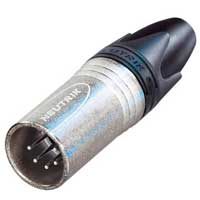 Neutrik NC5MXX 5-Pin Male XLR Cable End Connector Nickel/Silver