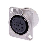 Neutrik NC6FD-L-1 6-Pole Female XLR Panel Mount Receptacle Solder Cups