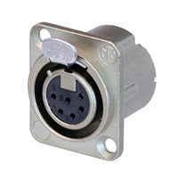 Neutrik DLX XLRF 6Pin Chassis Nkl/Silver