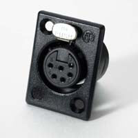 Neutrik NC6FP-B-1 6-Pin Female XLR Solder Cup /Gold