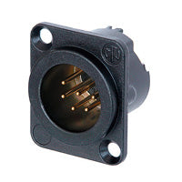 Neutrik DLX XLRM 6Pin Chassis /Gold