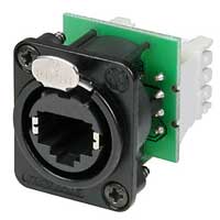 Neutrik NE8FDV-Y110-B RJ45 Receptacle Housing W/insert 110 Punch Black