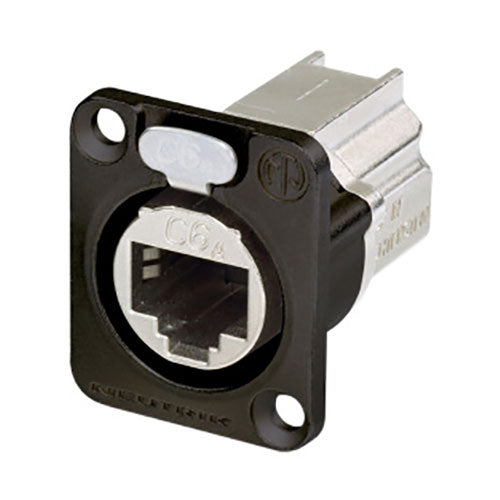 Neutrik NE8FDX-P6-B CAT6A Panel Feedthrough Connector, Shielded