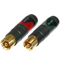 Neutrik NF2CB2 Pro-Fi RCA Pair Black/Gold