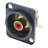 Neutrik NF2D-B Phono (RCA) Female Chassis Connector, Black Housing