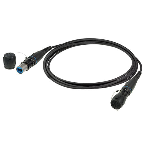 OpticalCon DUO to DUO SingleMode OS1/2 Tactical Cable Black 50M