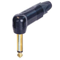 Neutrik NP2RX-B TS 1/4" Male Cable End Connector Black/Gold