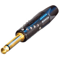 Neutrik NP2X-B-CRYSTAL 1/4" TS Pro Plug - Gold Contacts -Crystallized Swarovski Elements