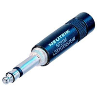 Neutrik NP3TM-B 1/4" MIL-plug (MIL-P-642/2), Black Metal Housing, Nickel Contacts