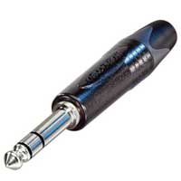 Neutrik NP3XBAG 1/4" TRS Male PX  Series Black/Silver