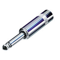 Neutrik NYS224L 1/4 Inch TS Connector - Nickel & Silver - Large Entry