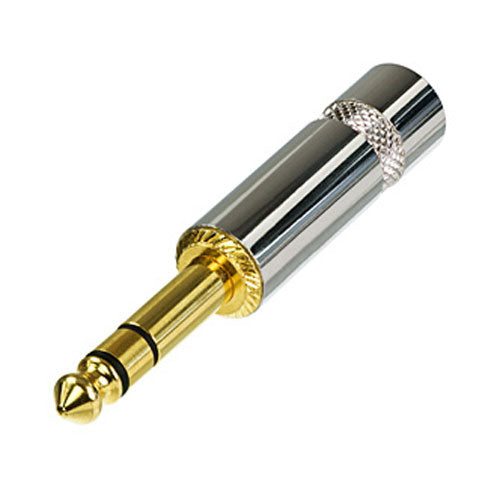 Neutrik Rean NYS228G 3-Pole TRS 1/4" Male Cable End Connector - Nickel/Gold