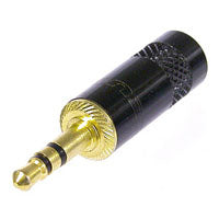 Neutrik Rean NYS231BG 3.5mm Plug, Black, Gold Contacts