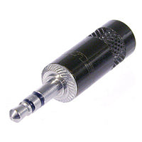 Neutrik Rean NYS231B 3.5mm Plug,  Black/Silver Contacts