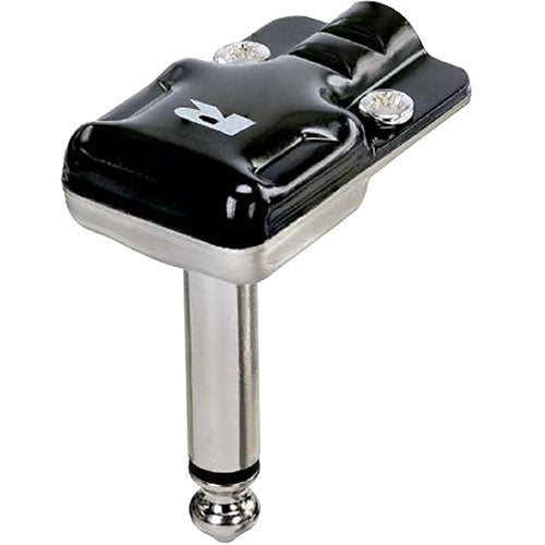 Rean RP2RCF-BAG 1/4" Mono, Low-Profile Right Angle Pancake Plug, Black/Nickel