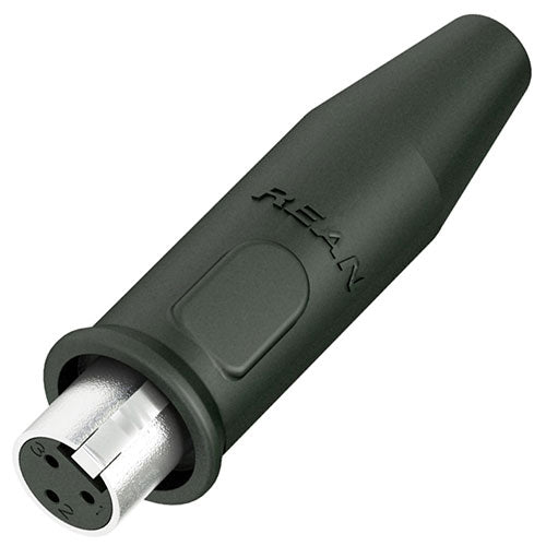 Neutrik Rean RT3FC-B-W Tiny XLR 3-Pin Female Black & Gold