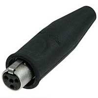 Rean RT5FC-B-W Tiny 5-pin XLR Female, Weather Resistant - Black/Gold