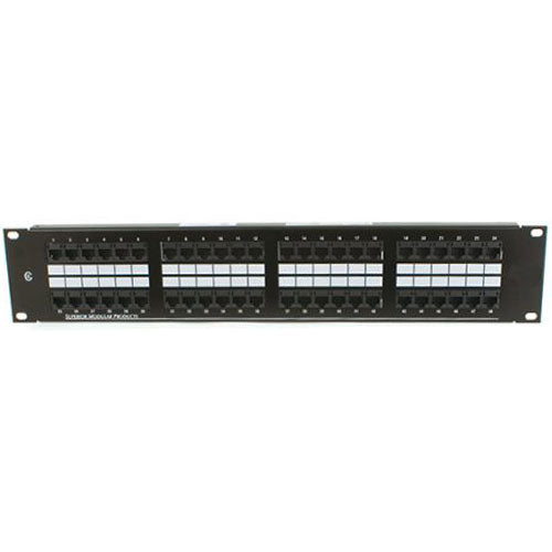 OCC DCC4888/110SIX Category 6 Patch Panel, 48-Port, 2RU Rack Mount, 568A/B Wired