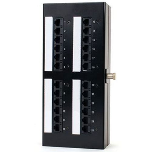 OCC PP2488/110A6 Cat6 Patch Panel, 24-Port, Wall Mount, 568A/B Wired