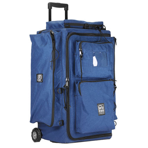 Portabrace WPC-2OR Wheeled Production Case MED - Off Road Wheels Blue