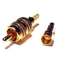 Premium 75 Ohm RCA Plug Mini Coax 26 AWG