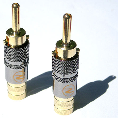 River Cable Gold Plated Locking Banana Plugs, 8 MM Pair