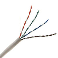 Cat5E Plenum 350MHz 24AWG Solid 4PR UTP, TIA/EIA 568-C.2, CMP, 1000 FT Box