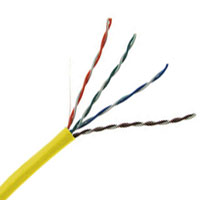 Cat5E Plenum 350MHz 24AWG Solid 4PR UTP, TIA/EIA 568-C.2, CMP, 1000 FT Box