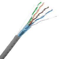 Cat5E Shielded 350MHz 24AWG Solid 4PR F/UTP, PVC Jacket, 1000 FT Box