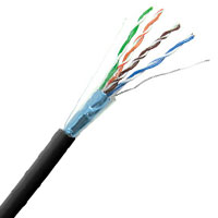 Cat5E Shielded 350MHz 24AWG Solid 4PR F/UTP, PVC Jacket, 1000 FT Box