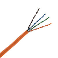 Cat5E 350MHz 24AWG Solid 4PR UTP, PVC Jacket 1000 FT Box