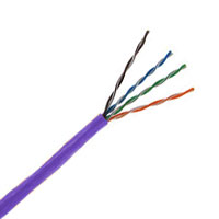 Cat5E 350MHz 24AWG Solid 4PR UTP, PVC Jacket 1000 FT Box