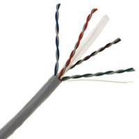 CAT6 Plenum Enhanced 550MHz 23AWG Solid 4PR UTP, CMP 1000 FT Box