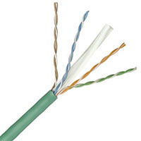 CAT6 Plenum Enhanced 550MHz 23AWG Solid 4PR UTP, CMP 1000 FT Box