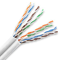 CAT6 Siamese 2x Enhanced 550MHz 23AWG Solid 4PR UTP, PVC 1000 FT Spool