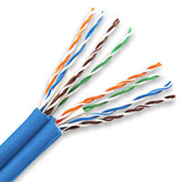 CAT6 Siamese 2x Enhanced 550MHz 23AWG Solid 4PR UTP, PVC 1000 FT Spool