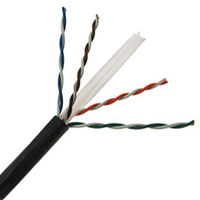 CAT6 Enhanced 550MHz 23AWG Solid 4PR UTP, PVC, 1000 FT Box