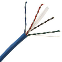 CAT6 Enhanced 550MHz 23AWG Solid 4PR UTP, CMR ETL, PVC 1000 FT Box