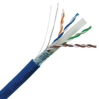 CAT6 Shielded Enhanced 550MHz 23AWG Solid 4PR F/UTP, PVC 1000 FT Spool