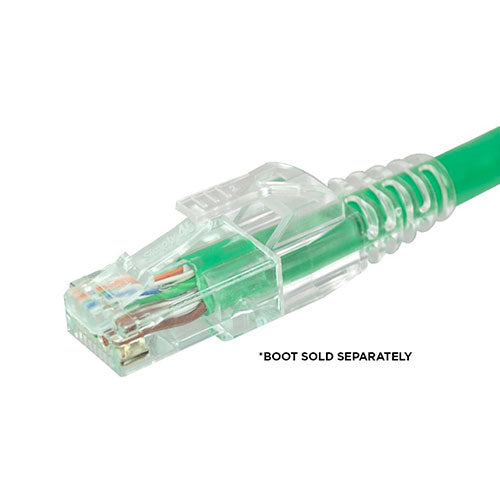 SIMPLY45 S45-1600 Cat6 Unshielded Pass Through RJ45, Green Tint, 100pc/Jar