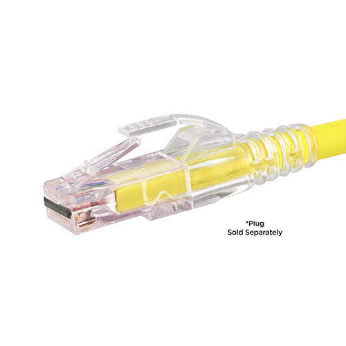 SIMPLY45 S45-B002 Integrated Strain Relief for Cat6/6a Unshielded Pass Through RJ45, Clear, 100pc/Bag