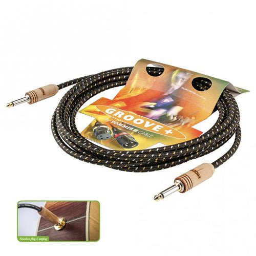 Sommer Cable SC-Classique Guitar Cable with HICON Woodplug, Black-White 20 FT