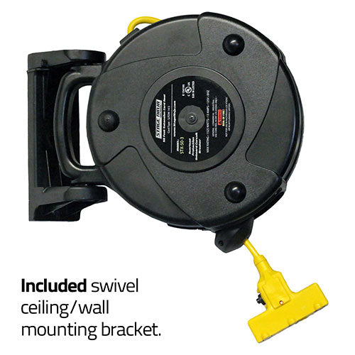 Stage Ninja® STX-50-3 50 Foot Retractable Triple Tap 12/3 Power Reel