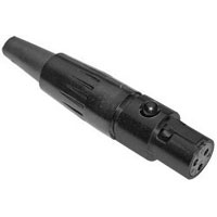 Switchcraft TA3FB Mini XLR 3-Pin Female Silver/Black