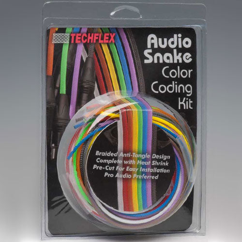 Techflex ASK0.25PC Audio Snake Color Coding Kit 1/4" Flexo PET Premium Colors