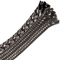Techflex CAH0.75BK Carbon Fiber Sleeving Heavy 3/4" (3/8"-7/8") Black - 250 FT Spool