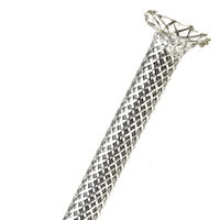 Techflex CHN0.25 Flexo Chrome Sleeving 1/4" (3/16"-1/2") Silver - 500 FT Spool