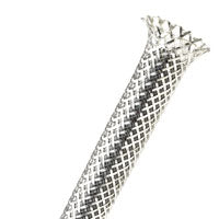 Techflex CHN0.38 Flexo Chrome Sleeving 3/8" (1/4"-5/8") Silver - 250 FT Spool