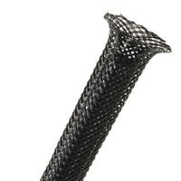 Techflex CNN0.50 Flexo Conductive Sleeving 1/2" (1/4"-3/4") Black - 500 FT Spool